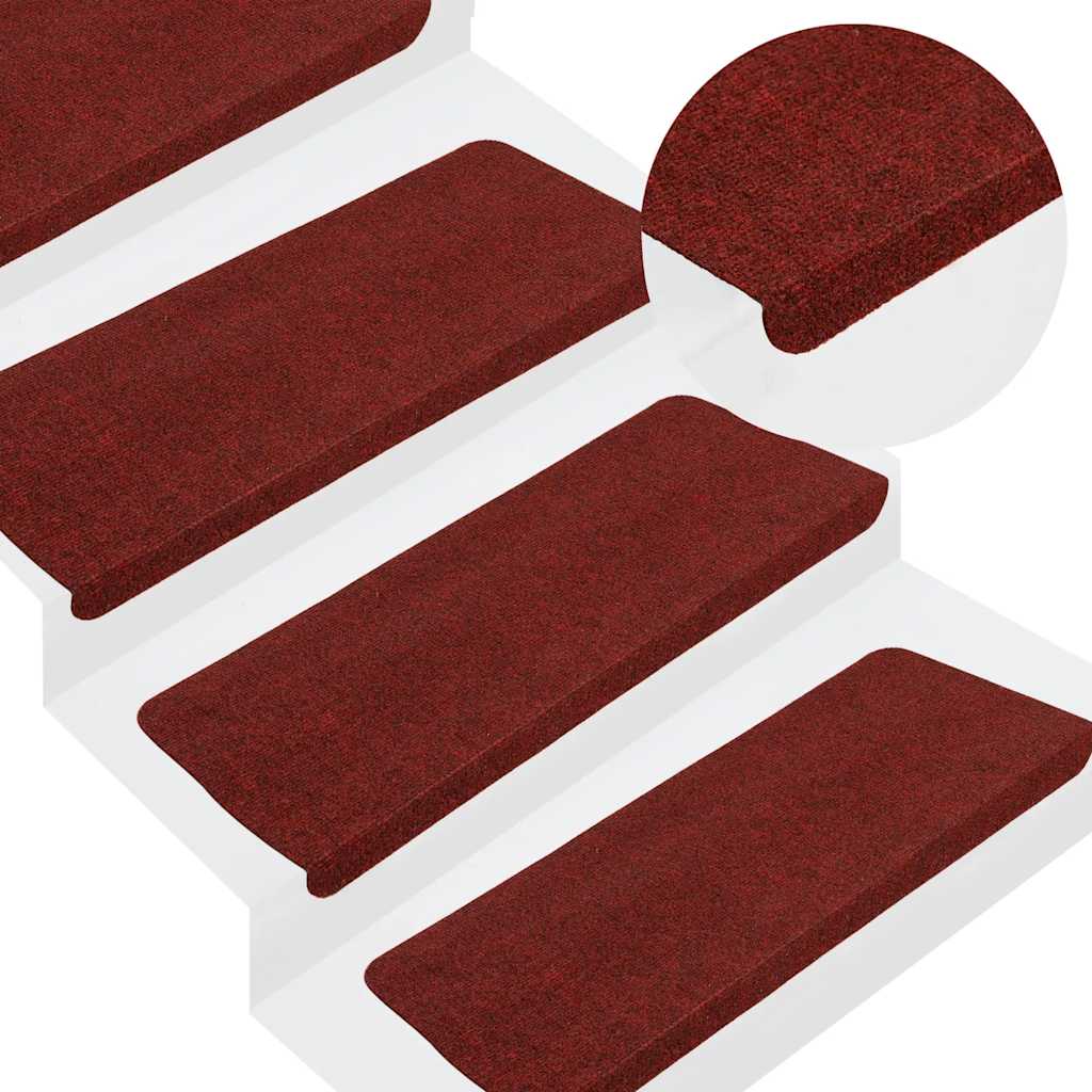 Selvklebende Trappematter 30 Stk Rød 65X24,5X3,5 Cm