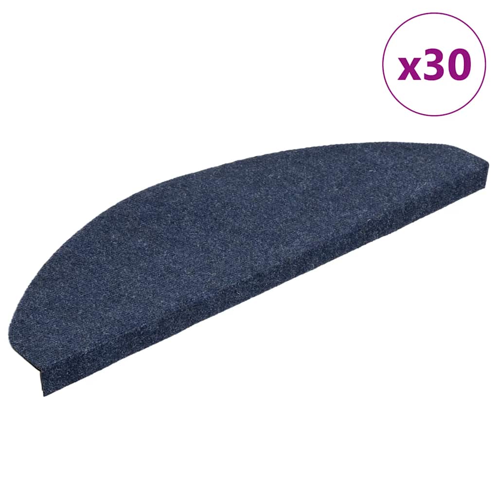 Selvklebende Trappematter 30 Stk Blå 65X22,5X3,5 Cm