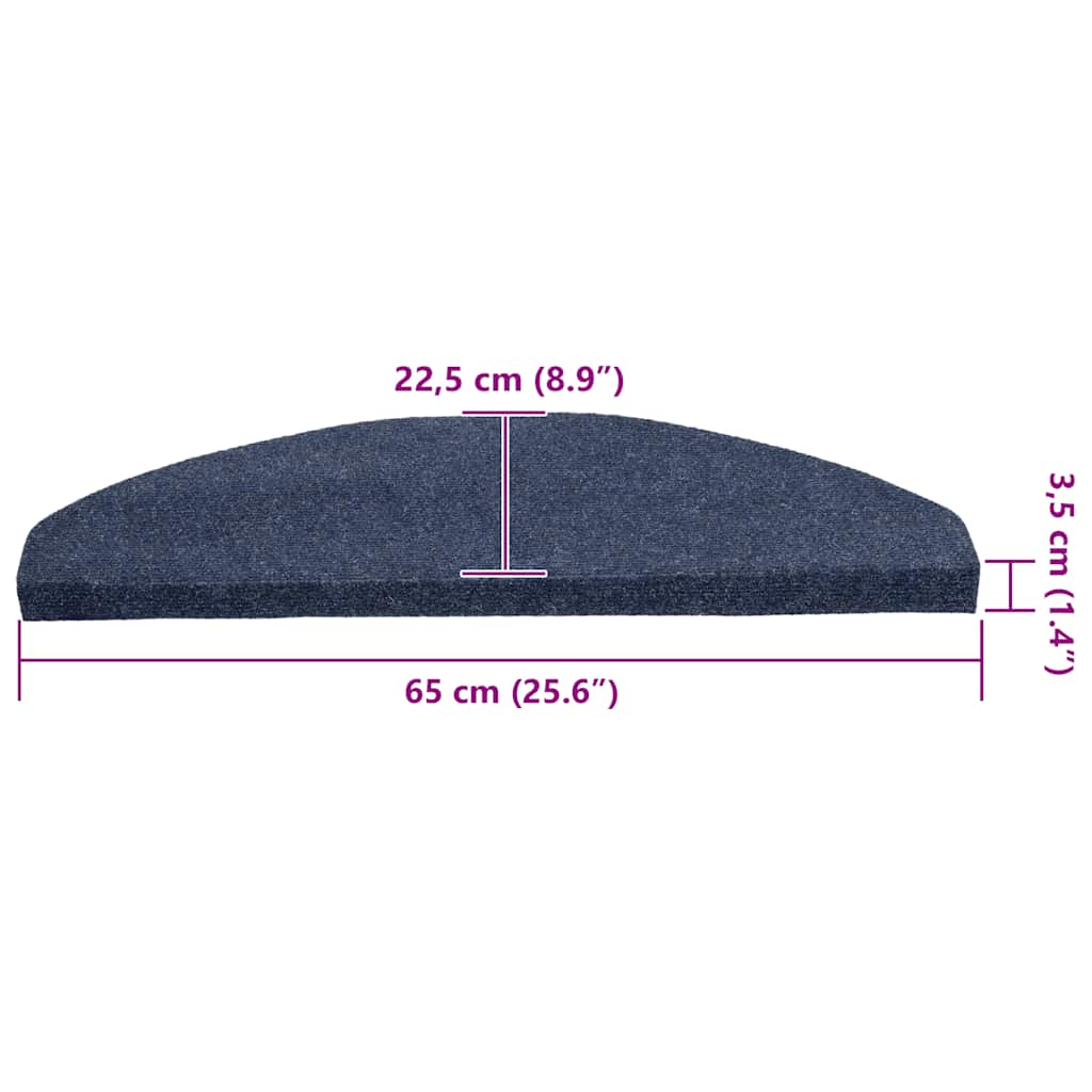 Selvklebende Trappematter 30 Stk Blå 65X22,5X3,5 Cm