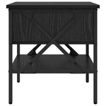 Nattbord 2 Pcs Svart Eik 40 X 42 X 45 Cm Ingeniørtre Og Metall