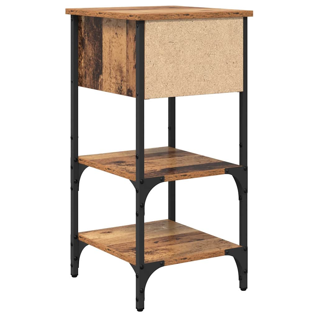 Nattbordskap Med Skuff Brun 33,5 X 36 X 70 Cm Konstruert Tre