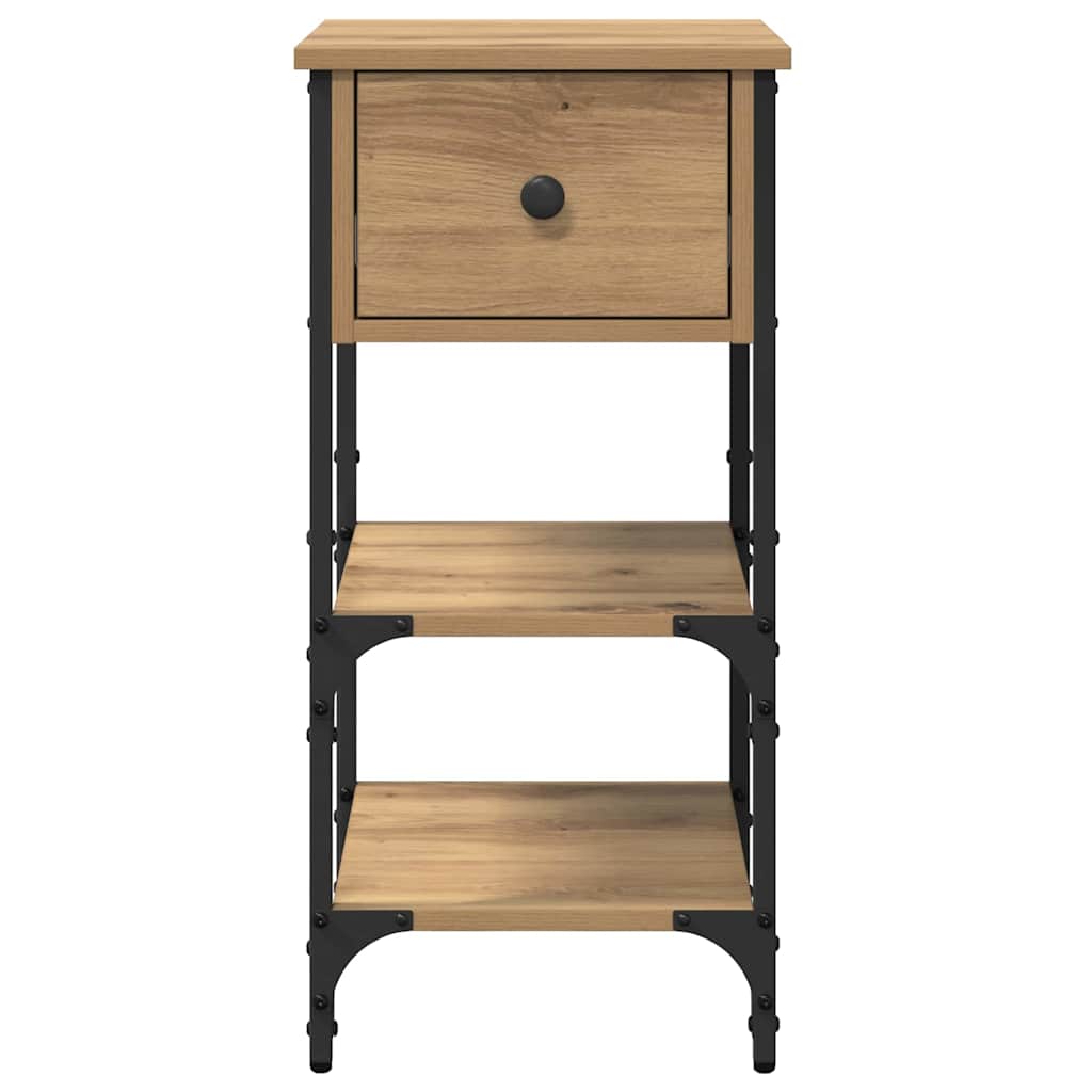 Nattbordskap Med Skuff Brun 33,5 X 36 X 70 Cm Konstruert Tre