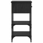 Nattbordskap Svart Eik 33,5 X 36 X 70 Cm Konstruert Tre