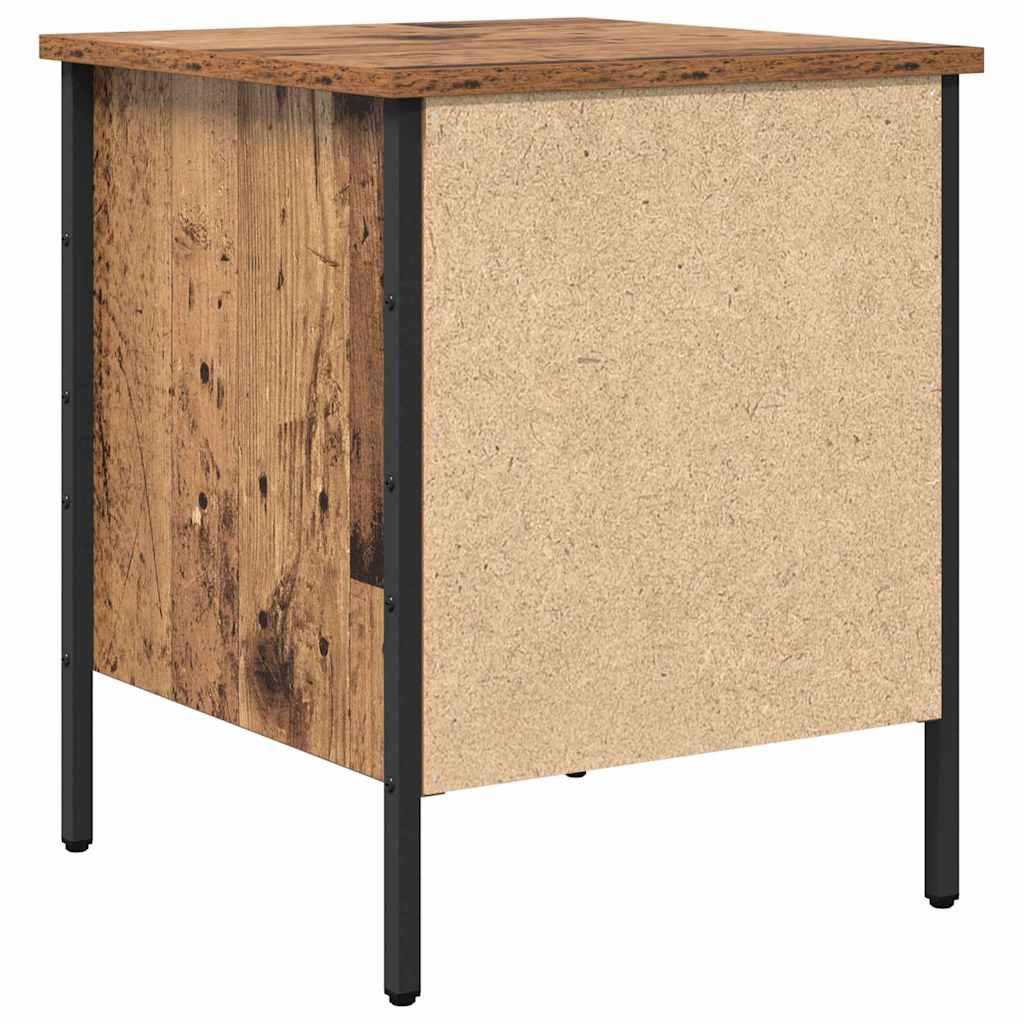 Nattbord Gammelt Tre 40 X 42 X 50 Cm Ingeniørtre Og Metall