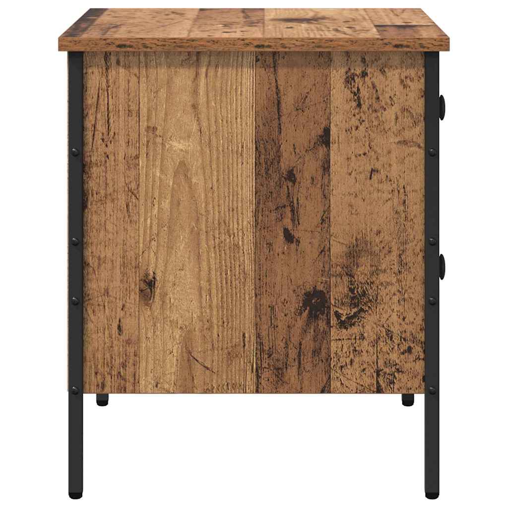 Nattbord Gammelt Tre 40 X 42 X 50 Cm Ingeniørtre Og Metall