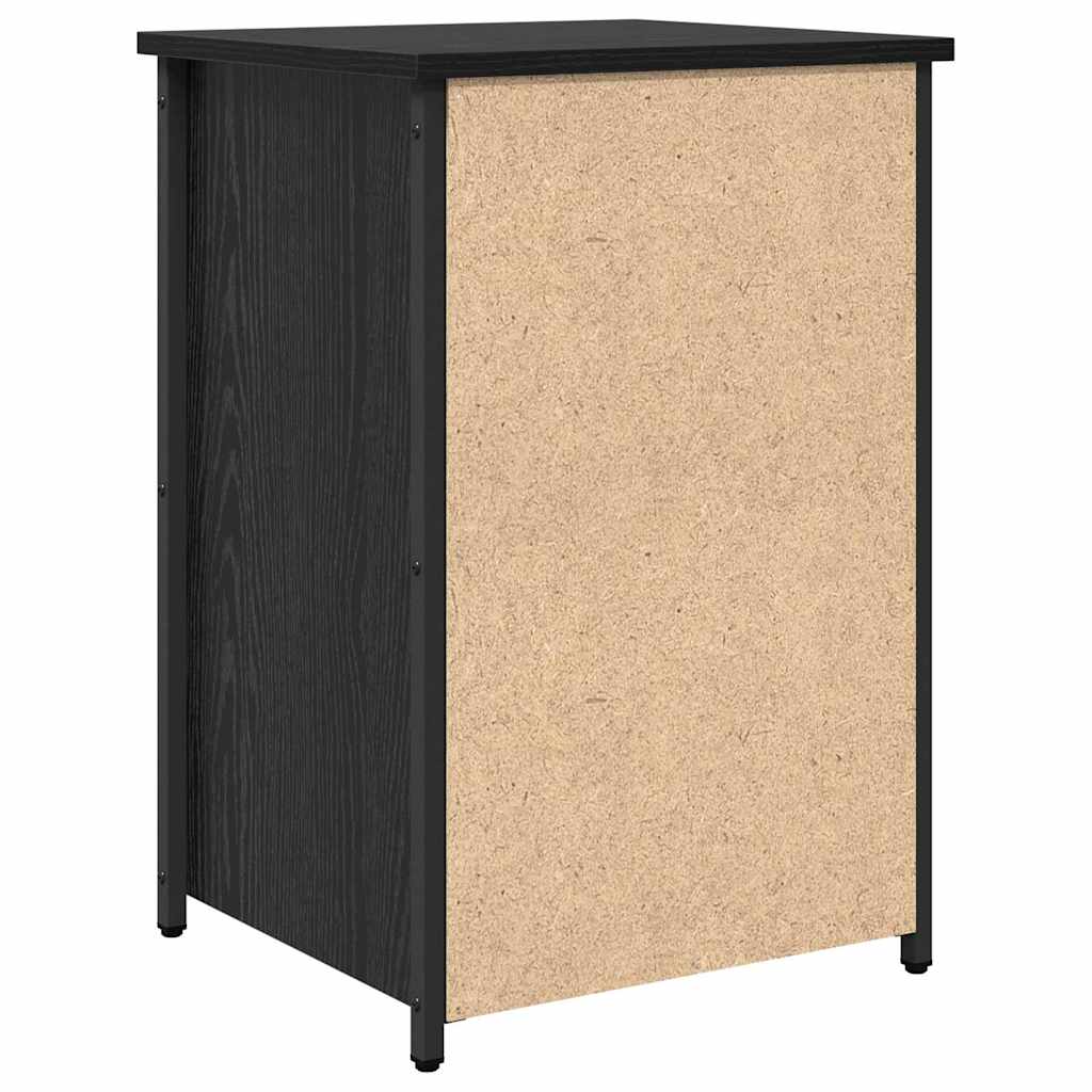 Nattbordskap Svart Eik 40 X 36 X 60 Cm Massiv Reclaim Tre