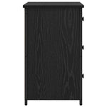 Nattbordskap Svart Eik 40 X 36 X 60 Cm Massiv Reclaim Tre