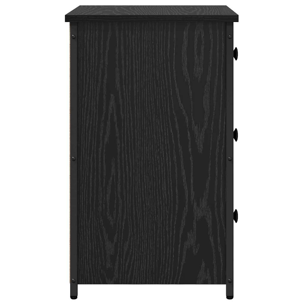 Nattbordskap Svart Eik 40 X 36 X 60 Cm Massiv Reclaim Tre