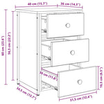 Nattbordskap Svart Eik 40 X 36 X 60 Cm Massiv Reclaim Tre