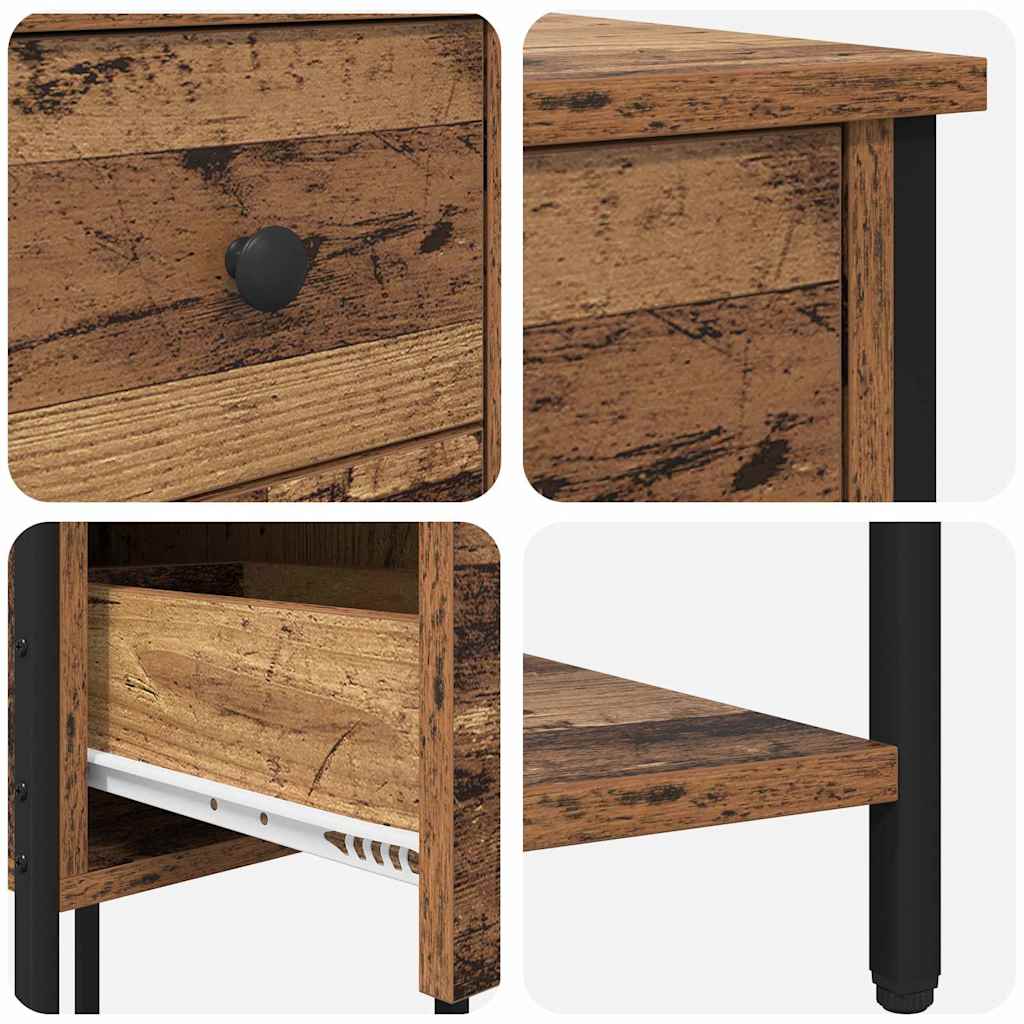 Nattbordskap Gammelt Tre 32 X 42 X 70 Cm Konstruert Tre