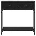 Konsollbord Svart Eik 75 X 34.5 X 75 Cm Konstruert Tre