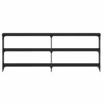 Konsollbord Svart Eik 200 X 29 X 75 Cm Ingeniørtre Og Metall