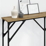 Konsollbord Artisan Eik 140 X 23 X 75 Cm Ingeniørtre Og Metall