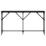 Konsollbord Svart Eik 140 X 23 X 75 Cm Ingeniørtre Og Metall