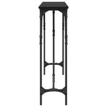 Konsollbord Svart Eik 140 X 23 X 75 Cm Ingeniørtre Og Metall