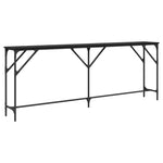 Konsollbord Svart Eik 200 X 29 X 75 Cm Ingeniørtre Og Metall