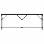 Konsollbord Svart Eik 200 X 29 X 75 Cm Ingeniørtre Og Metall