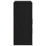 Serviesskap Med Skuff Svart Eik 60 X 31 X 70 Cm Konstruert Tre