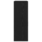Serviesskap Med Skuff Svart Eik 60 X 30 X 84 Cm Konstruert Tre