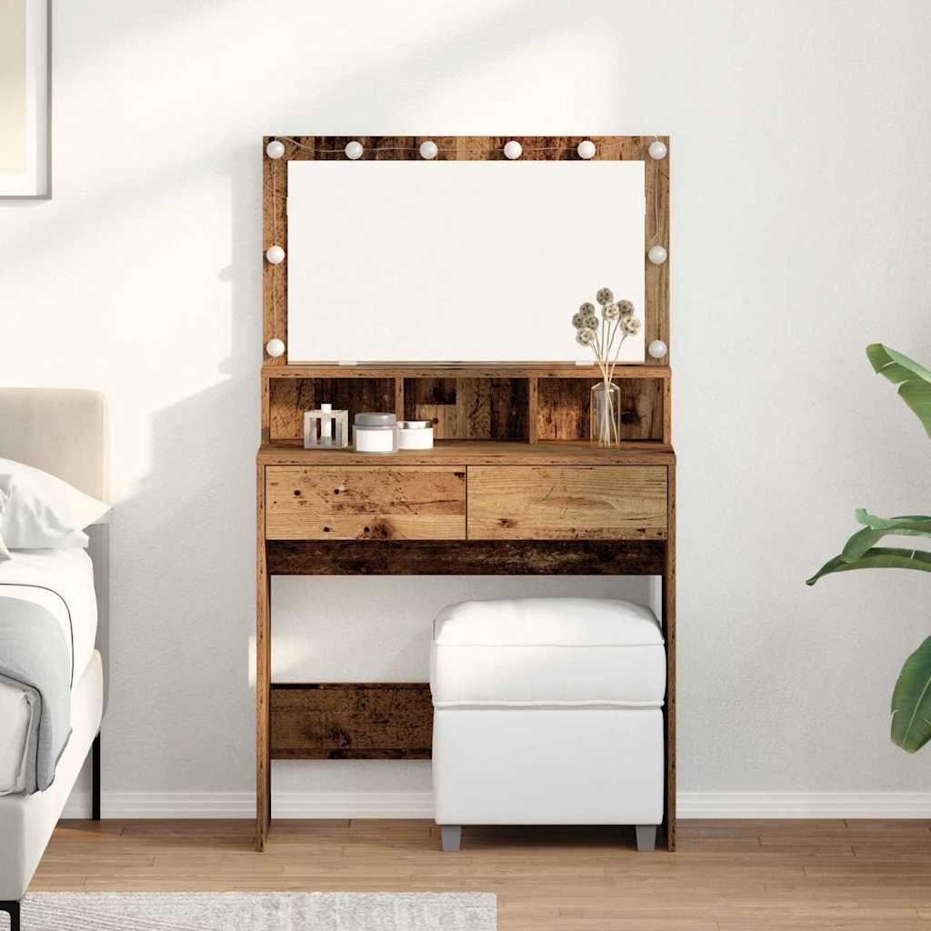 Sminkebord Gammelt Tre 80 X 41 X 134,5 Cm Konstruert Tre