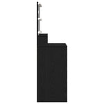 Sminkebord Svart Eik 80 X 41 X 134,5 Cm Konstruert Tre