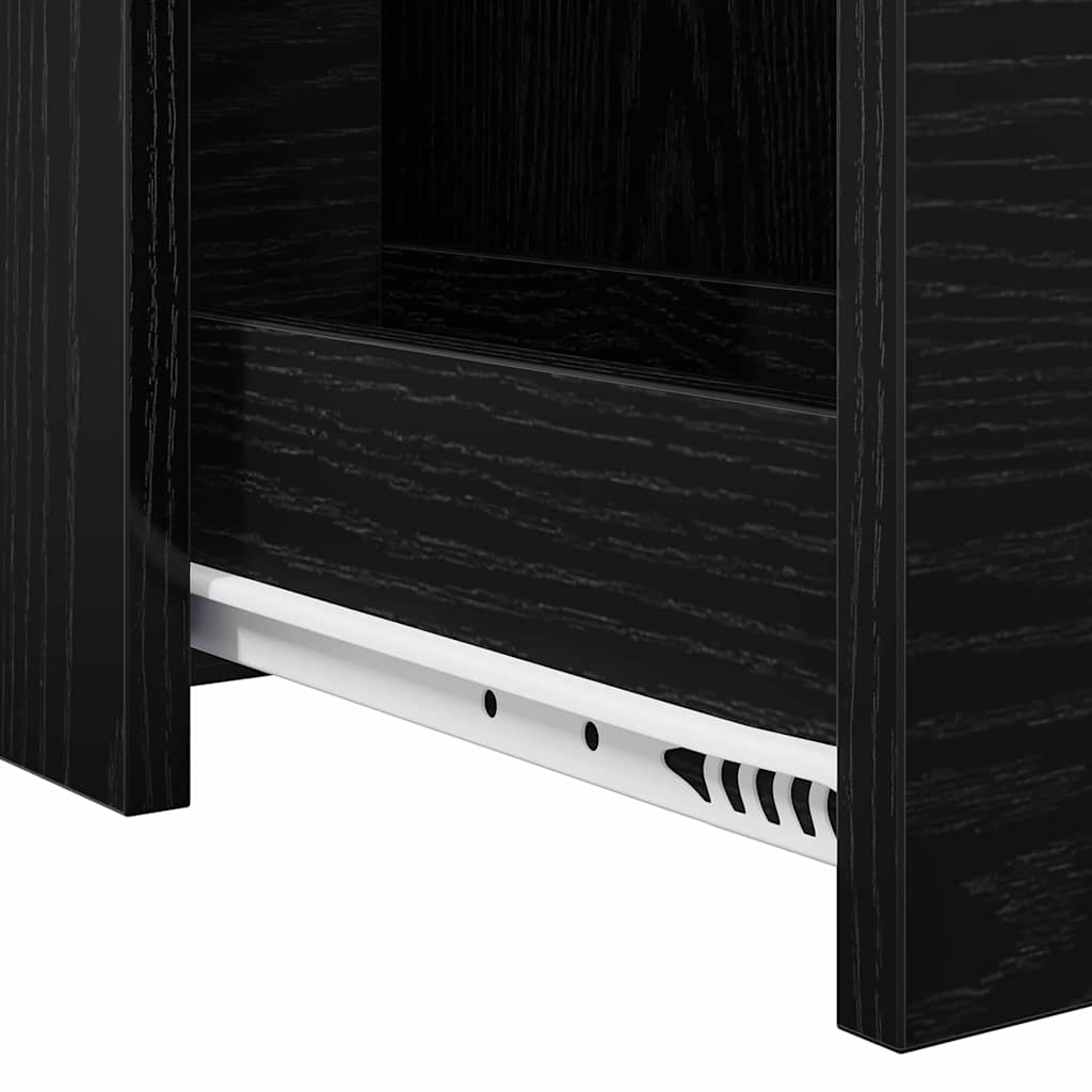 Baderomsinnredningssett Veggmontert Svart Eik 80 X 18 X 60 Cm