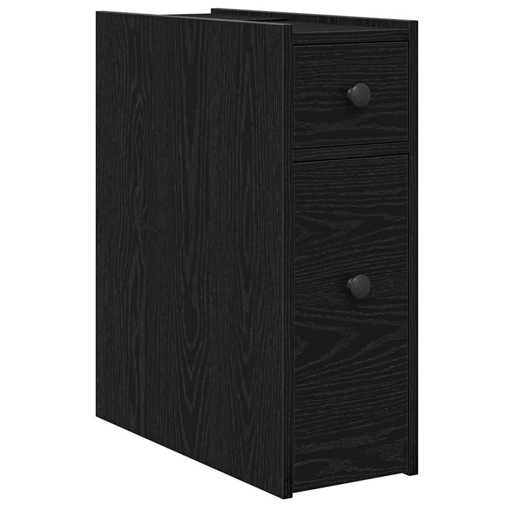 Baderomsinnredningssett Veggmontert Svart Eik 80 X 18 X 60 Cm
