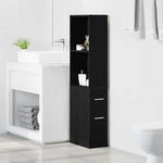 Baderomsinnredningssett Veggmontert Svart Eik 22 X 41 X 135 Cm