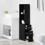 Baderomsinnredningssett Veggmontert Svart Eik 22 X 41 X 135 Cm