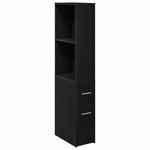 Baderomsinnredningssett Veggmontert Svart Eik 22 X 41 X 135 Cm