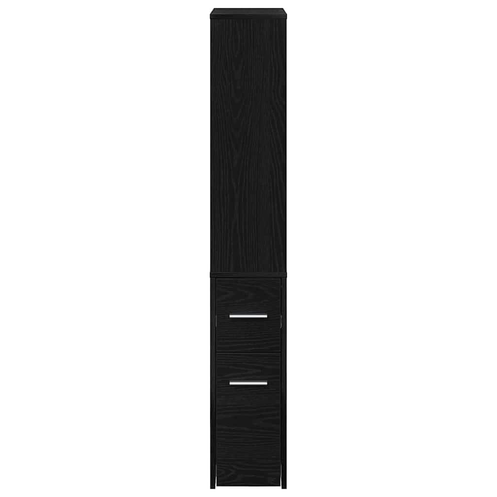 Baderomsinnredningssett Veggmontert Svart Eik 22 X 41 X 135 Cm