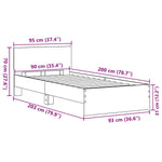Sengestamme Artisan Eik 90 X 200 Cm Konstruert Tre
