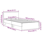 Sengestamme Gammelt Tre 75 X 190 Cm Konstruert Tre