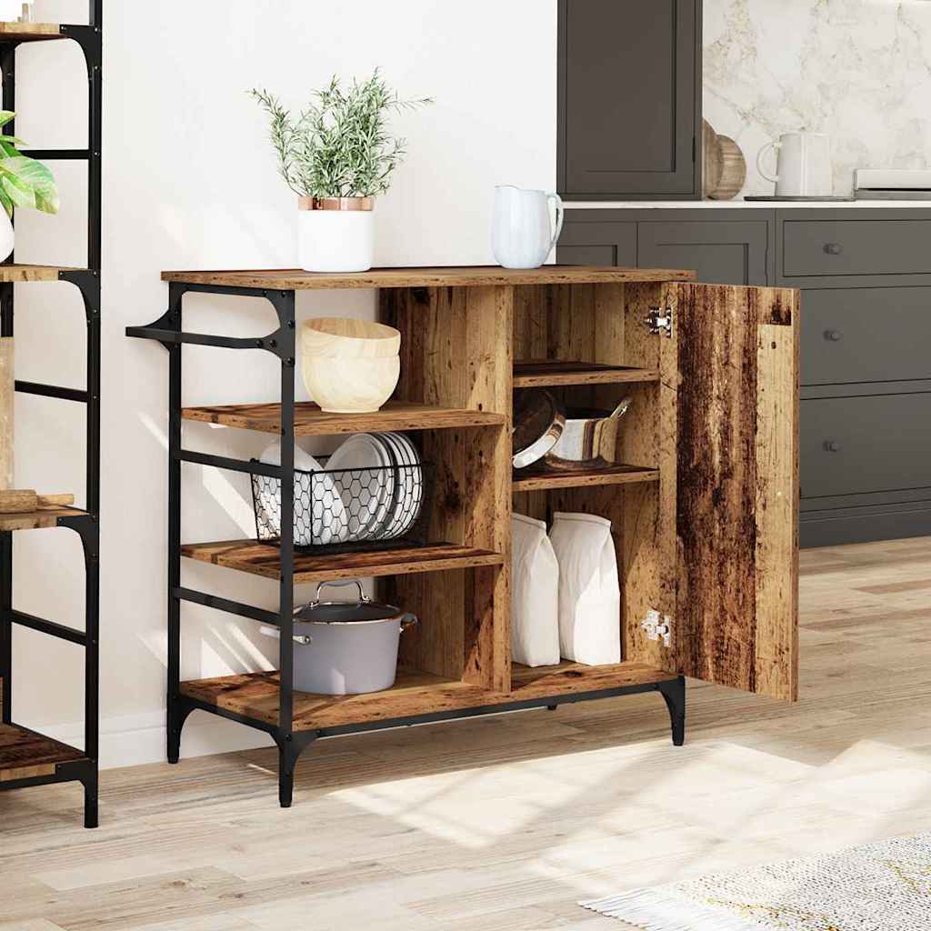 Kjøkkenvogn Gammelt Tre 87,5 X 38,5 X 84,5 Cm Konstruert Tre