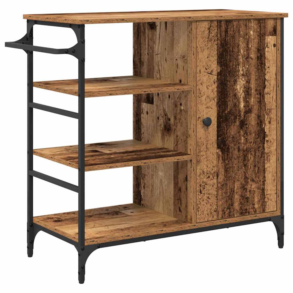 Kjøkkenvogn Gammelt Tre 87,5 X 38,5 X 84,5 Cm Konstruert Tre