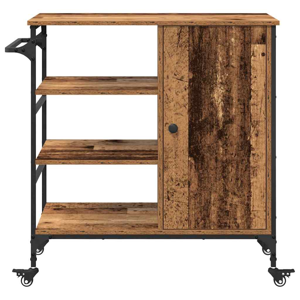 Kjøkkenvogn Gammelt Tre 87,5 X 38,5 X 84,5 Cm Konstruert Tre
