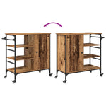 Kjøkkenvogn Gammelt Tre 87,5 X 38,5 X 84,5 Cm Konstruert Tre