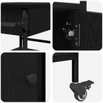 Kjøkkenvogn Svart Eik 56 X 43 X 89.5 Cm Konstruert Tre