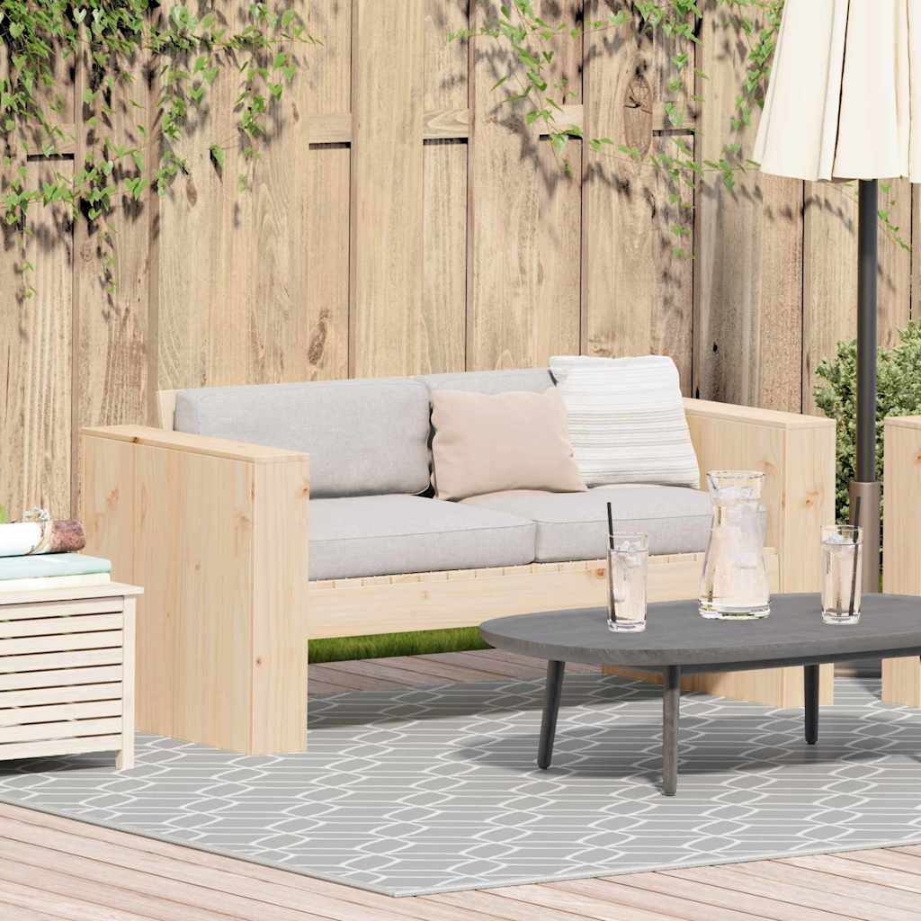 Hagemøbelsofa Naturlig 134 X 60 X 62 Cm Massiv Furu
