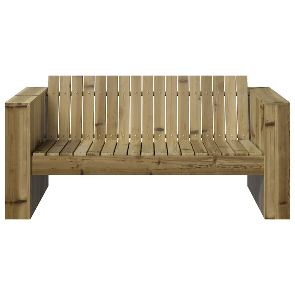 Hagemøbelsofa Grønn 134 X 60 X 62 Cm Massiv Furu