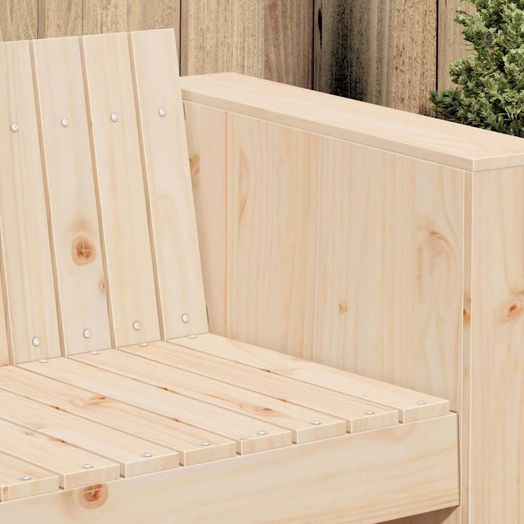 Hagemøbelsofa Naturlig 185,5 X 60 X 62 Cm Massiv Furu