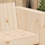 Hagemøbelsofa Naturlig 185,5 X 60 X 62 Cm Massiv Furu