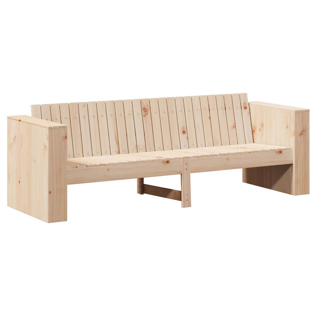 Hagemøbelsofa Naturlig 185,5 X 60 X 62 Cm Massiv Furu