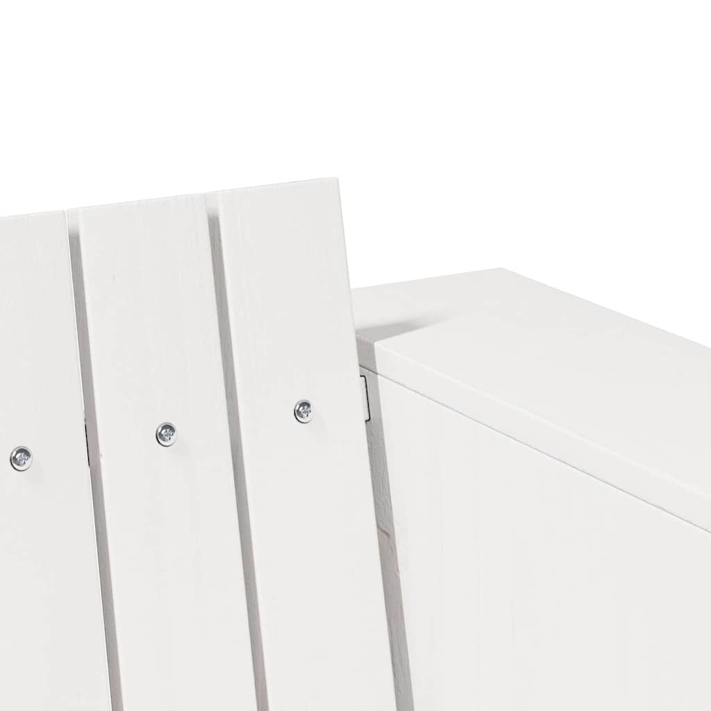 Hagemøbelsofa Hvit 185,5 X 60 X 62 Cm Massiv Furu