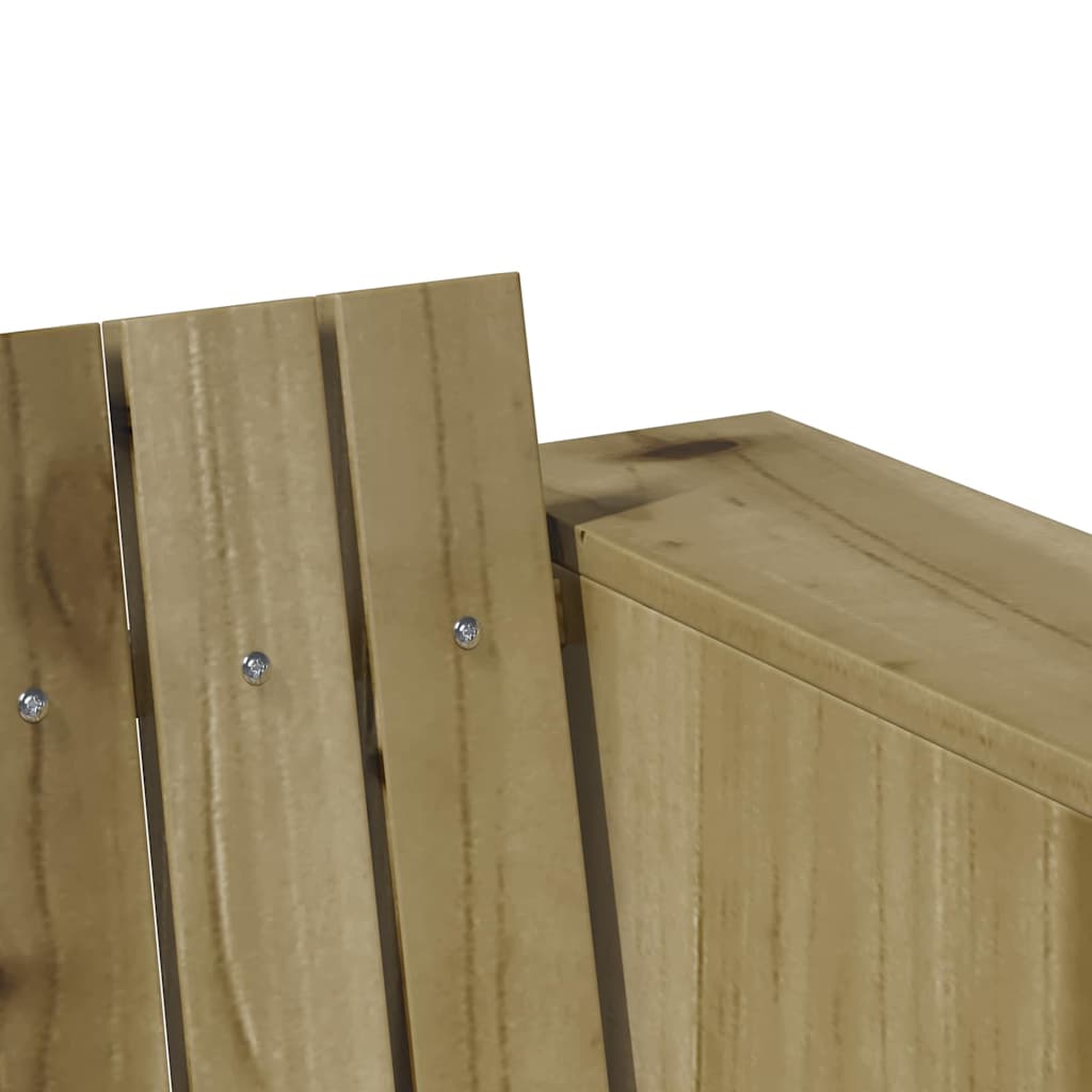 Hagemøbelsofa Brun 185,5 X 60 X 62 Cm Massiv Furu