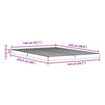 Gulvbedramme Naturlig 140 X 220 Cm Massivt Furutre