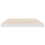 Gulvbedramme Hvit 140 X 220 Cm Massiv Furu