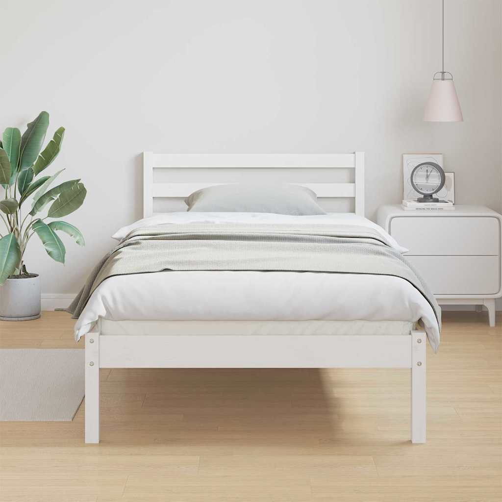 Sengestamme Hvit 215,5 X 95,5 X 69,5 Cm Massiv Furu
