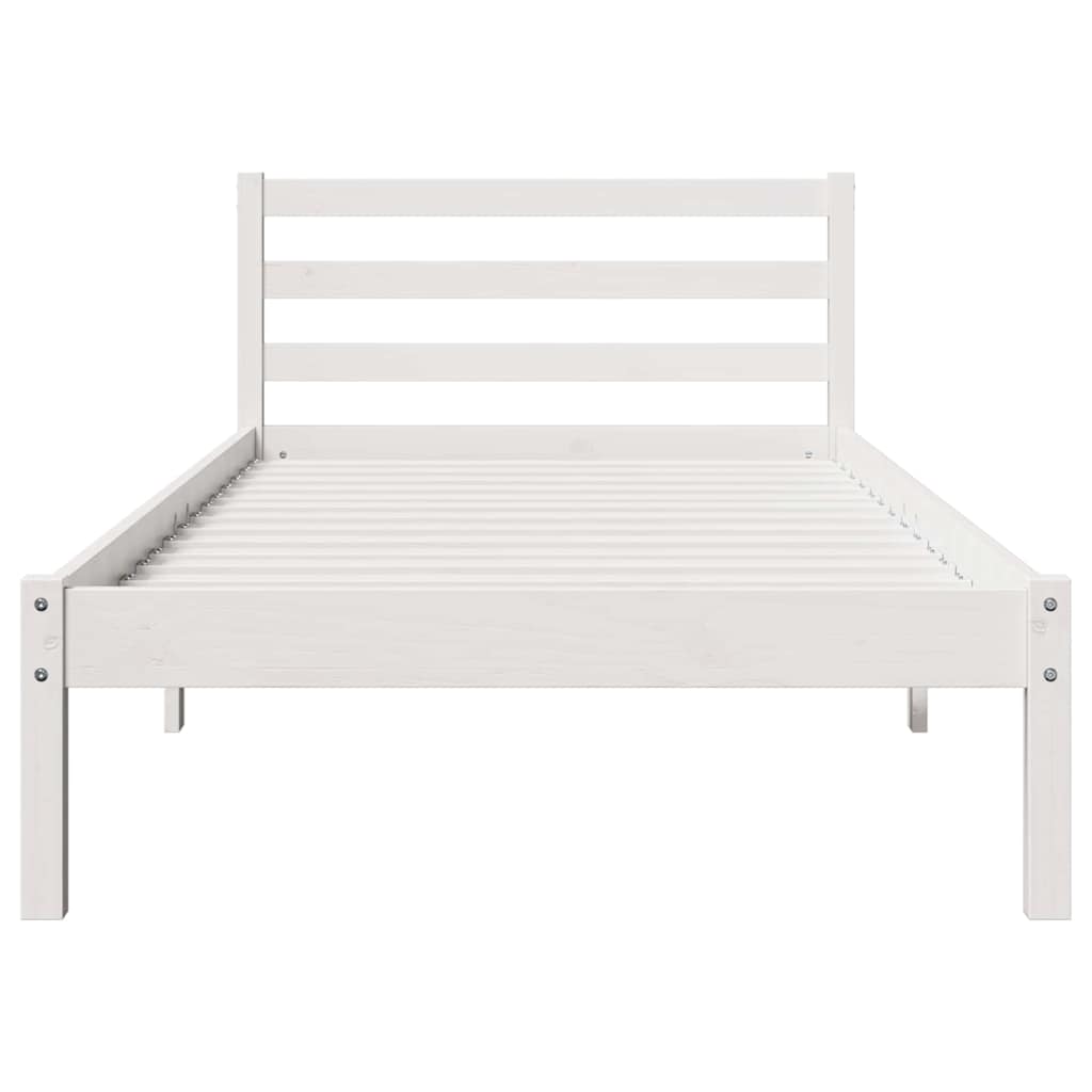 Sengestamme Hvit 215,5 X 95,5 X 69,5 Cm Massiv Furu