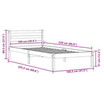 Sengestamme Brun 225,5 X 105,5 X 69,5 Cm Massiv Furu